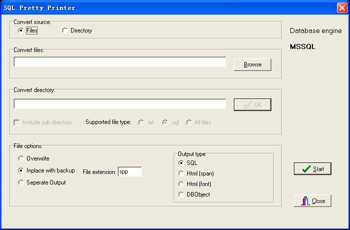 SQL Pretty Printer batch mode